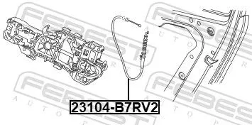 FEBEST Cable Pull, door release (23104-B7RV2)