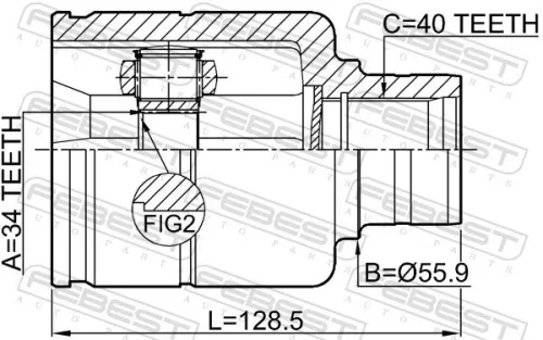 FEBEST Joint Kit, drive shaft (2311-TATRH)
