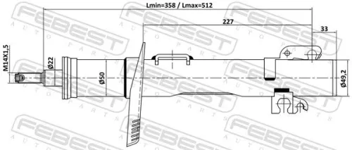 FEBEST Shock Absorber (23110-004F)