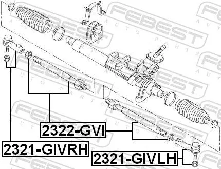 FEBEST Tie Rod End (2321-GIVLH)