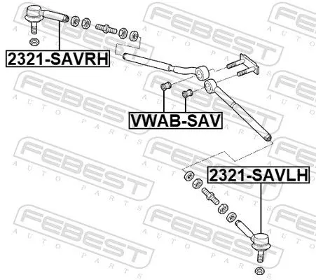 FEBEST Tie Rod End (2321-SAVRH)