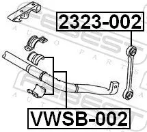 FEBEST Link/Coupling Rod, stabiliser bar (2323-002)