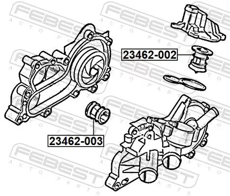 FEBEST Thermostat, coolant (23462-002)