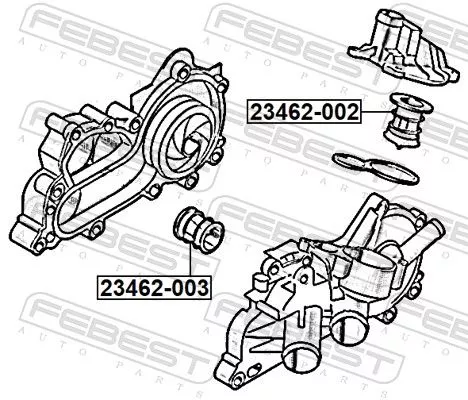 FEBEST Thermostat, coolant (23462-003)