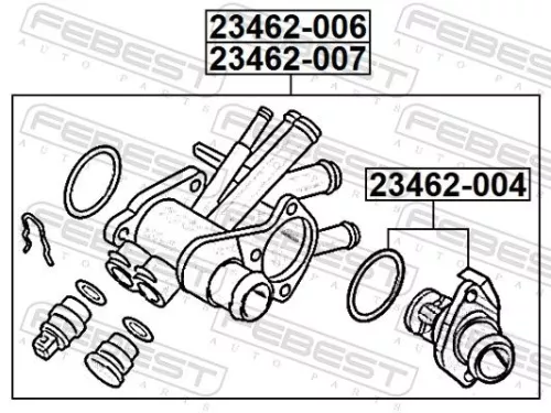 FEBEST Thermostat, coolant (23462-004)