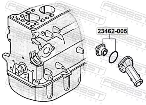 FEBEST Thermostat, coolant (23462-005)