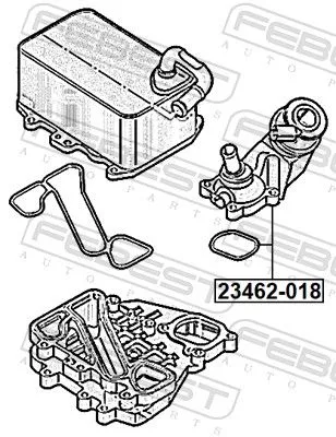 FEBEST Thermostat, coolant (23462-018)