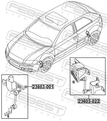 FEBEST Sensor, headlight levelling (23603-001)