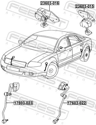 FEBEST Sensor, headlight levelling (23603-016)