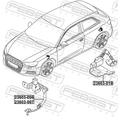 FEBEST Sensor, headlight levelling (23603-019)