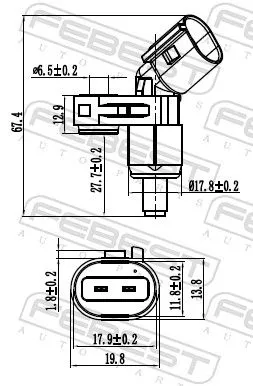 FEBEST Sensor, wheel speed (23606-003)