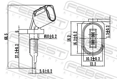 FEBEST Sensor, wheel speed (23606-018)