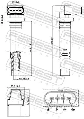 FEBEST Ignition Coil (23640-002)