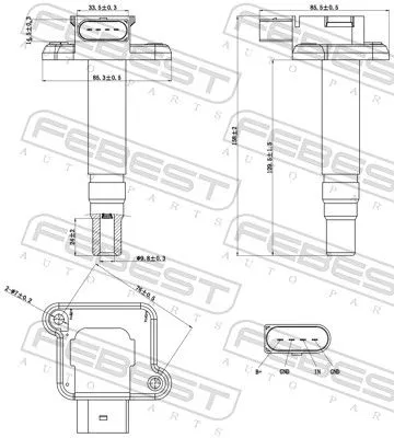 FEBEST Ignition Coil (23640-004)