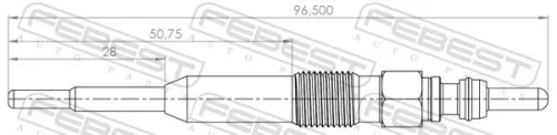 FEBEST Glow Plug (23642-007)