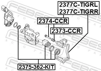 FEBEST Repair Kit, brake caliper (2375-362-KIT)