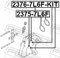 FEBEST Repair Kit, brake caliper (2375-7L6F)