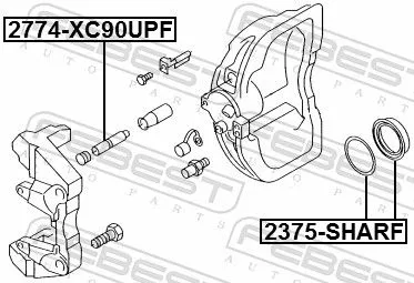 FEBEST Repair Kit, brake caliper (2375-SHARF)