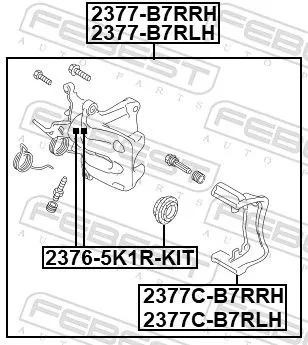 FEBEST Repair Kit, brake caliper (2376-5K1R-KIT)