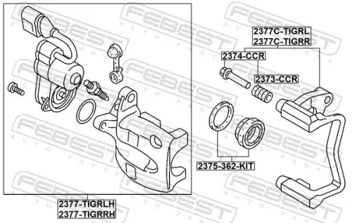 FEBEST Brake Caliper (2377-TIGRRH)