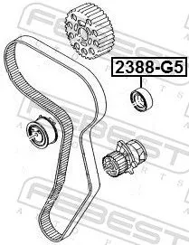 FEBEST Deflection Pulley/Guide Pulley, timing belt (2388-G5)