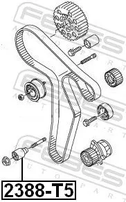 FEBEST Deflection Pulley/Guide Pulley, timing belt (2388-T5)