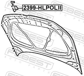 FEBEST Bonnet Lock (2399-HLPOLII)