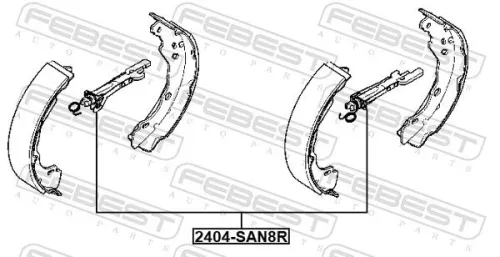 FEBEST Adjuster, drum brake (2404-SAN8R)