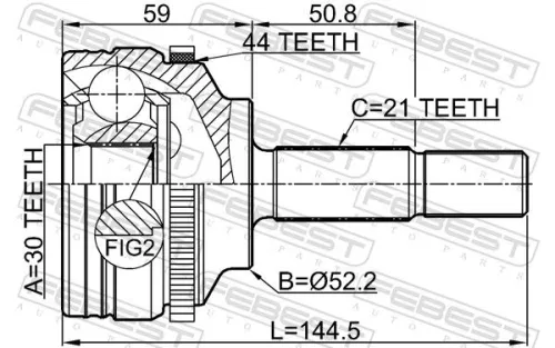 FEBEST Joint Kit, drive shaft (2410-SYMBA44)