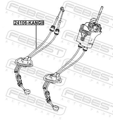 FEBEST Cable Pull, manual transmission (24106-KANGII)