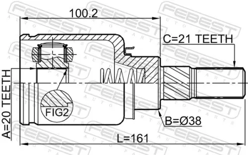 FEBEST Joint Kit, drive shaft (2411-ARKR)