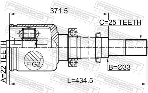 FEBEST Joint Kit, drive shaft (2411-FLURH)