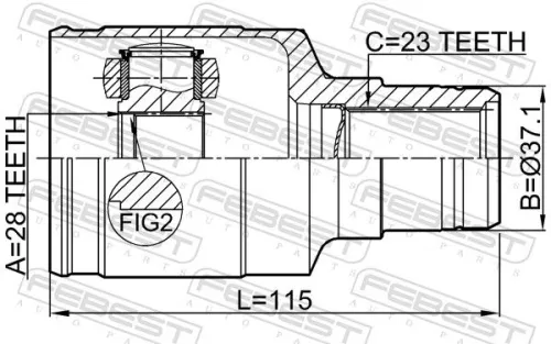 FEBEST Joint Kit, drive shaft (2411-LOGIIRH)