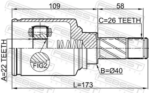 FEBEST Joint Kit, drive shaft (2411-SANIILH)