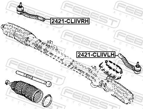 FEBEST Tie Rod End (2421-CLIIVLH)