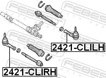FEBEST Tie Rod End (2421-CLILH)