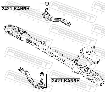 FEBEST Tie Rod End (2421-KANRH)