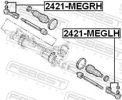 FEBEST Tie Rod End (2421-MEGRH)