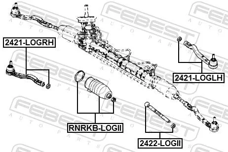 FEBEST Inner Tie Rod (2422-LOGII)