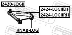 FEBEST Control/Trailing Arm, wheel suspension (2424-LOGIIRH)
