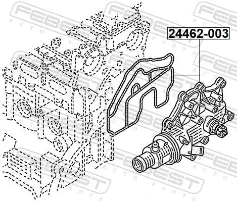 FEBEST Thermostat, coolant (24462-003)