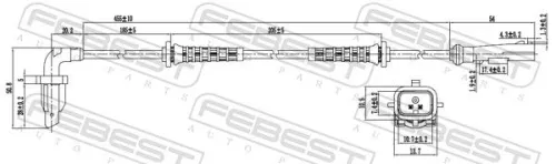 FEBEST Sensor, wheel speed (24606-003)