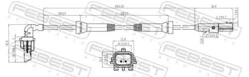 FEBEST Sensor, wheel speed (24606-007)