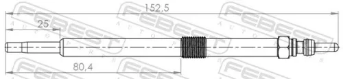 FEBEST Glow Plug (24642-003)