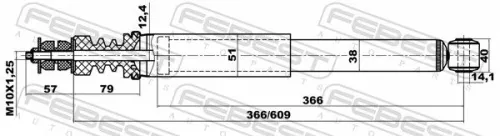 FEBEST Shock Absorber (24656581R)
