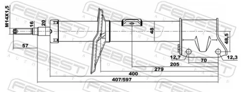FEBEST Shock Absorber (24661262F)