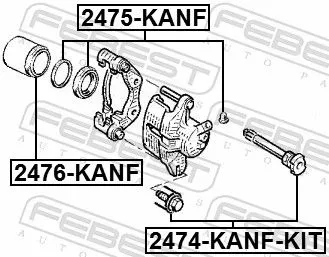 FEBEST Repair Kit, brake caliper (2475-KANF)