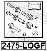 FEBEST Guide Sleeve Kit, brake caliper (2475-LOGF)