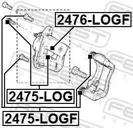 FEBEST Piston, brake caliper (2476-LOGF)