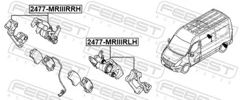 FEBEST Brake Caliper (2477-MRIIIRRH)